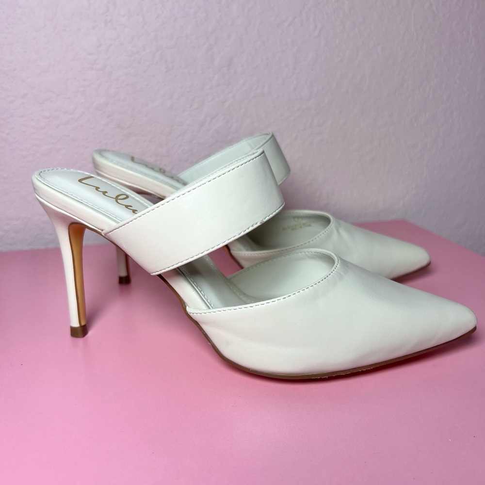 Faire Off White Pointed-Toe Mules by Lulus - Picture 5 of 11